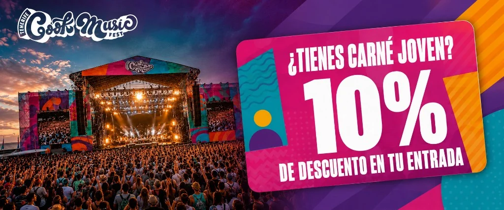 10 % Rabatt auf dein Tenerife Cook Music Fest Ticket mit Jugendkarte