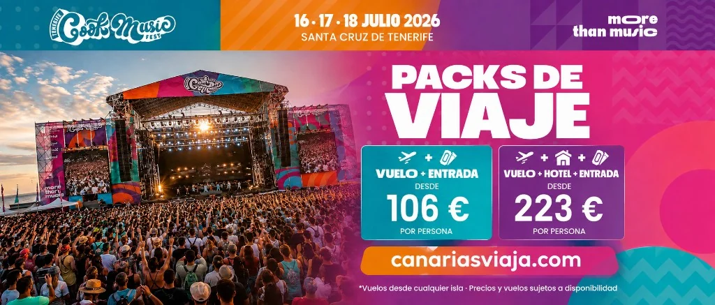 Tenerife Cook Music Fest Reisepakete: Flug + Ticket ab 106 € und Flug + Hotel + Ticket ab 223 € pro Person auf canariasviaja.com