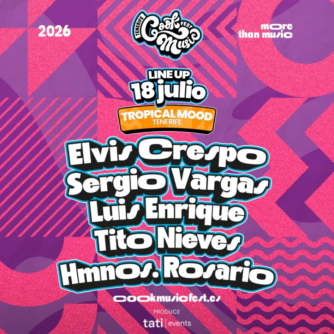 Aufstellung 18. Juli · Tropical Mood Teneriffa · Elvis Crespo, Sergio Vargas, Luis Enrique, Tito Nieves, Hermanos Rosario